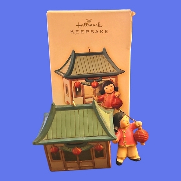 HALLMARK 2007 China Joy to the World Two Piece Tree Christmas Ornament - Picture 1 of 9